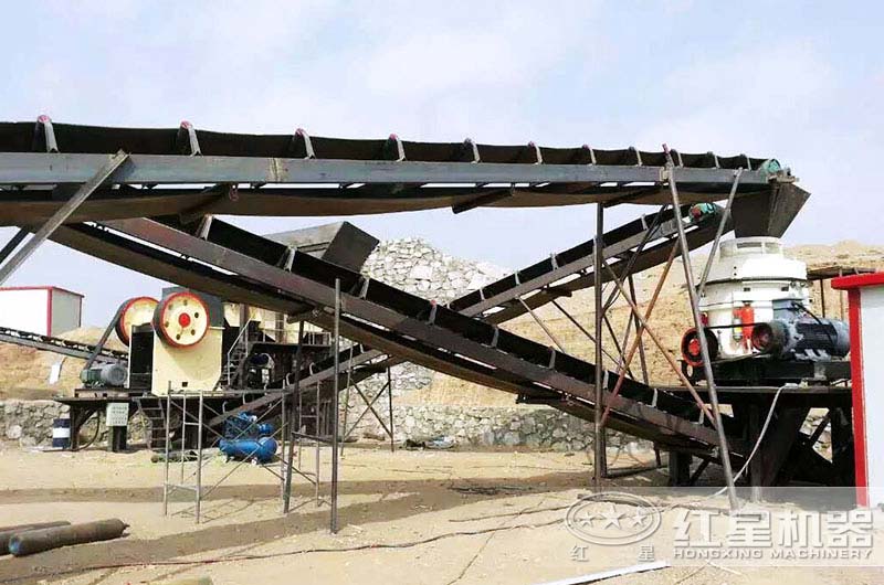 時(shí)產(chǎn)150青石石子生產(chǎn)線(xiàn)安裝完成