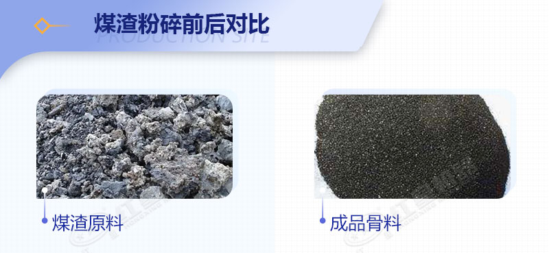 煤渣粉碎前后對比 煤渣粉碎前后對比