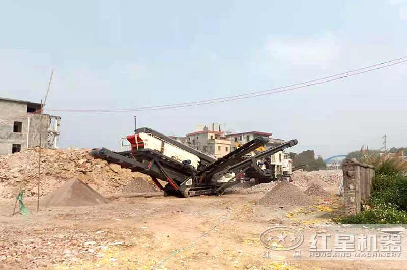 山東客戶(hù)移動(dòng)鄂破機(jī)作業(yè)現(xiàn)場(chǎng)