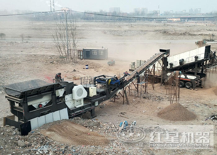 流動石子加工機(jī)作業(yè)現(xiàn)場