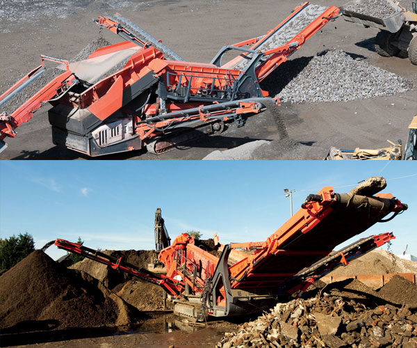 履帶式移動破碎機(jī)施工現(xiàn)場